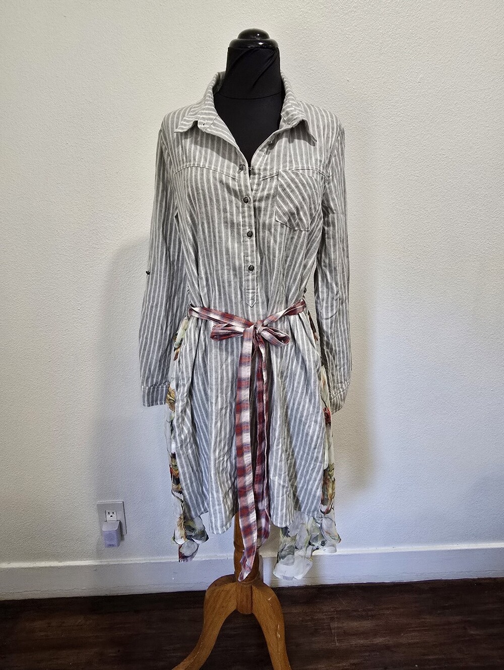 Boho Aratta Silent Journey Hilo Shirt Dress Size S